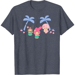 image:imageMy Melody and Kuromi Tropical Hula TShirt SmallHeather Blue