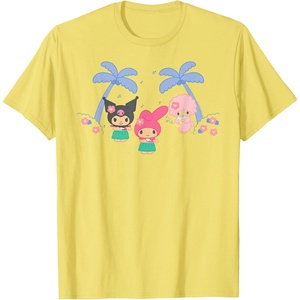 image:imageMy Melody and Kuromi Tropical Hula TShirt SmallLemon Yellow