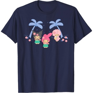 image:imageMy Melody and Kuromi Tropical Hula TShirt SmallNavy Blue