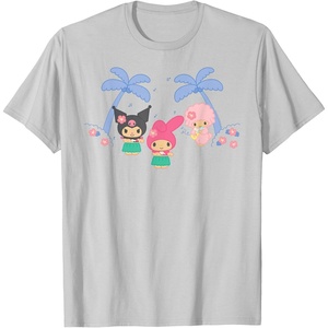 image:imageMy Melody and Kuromi Tropical Hula TShirt SmallSilver Grey