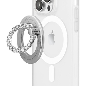 image:imageSonix Magnetic Phone Grip and Phone Ring Holder  Compatible with MagSafe  Rotatable Kickstand and Phone Holder for iPhone 16 15 14 13 12 Series  Matte BlackSilver  Clear Rhinestone