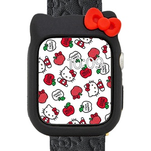 image:imageSonix x Sanrio Apple Watch Cover  Bumper Case for Apple Watch  Protective Silicone Cover  Fits 38mm40mm41mm  Hello Kitty  BlackHello Kitty  Black