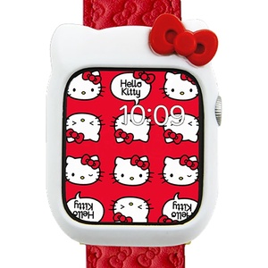 image:imageSonix x Sanrio Apple Watch Cover  Bumper Case for Apple Watch  Protective Silicone Cover  Fits 38mm40mm41mm  Hello Kitty  BlackHello Kitty  White