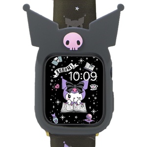 image:imageSonix x Sanrio Apple Watch Cover  Bumper Case for Apple Watch  Protective Silicone Cover  Fits 38mm40mm41mm  Hello Kitty  BlackKuromi  Black