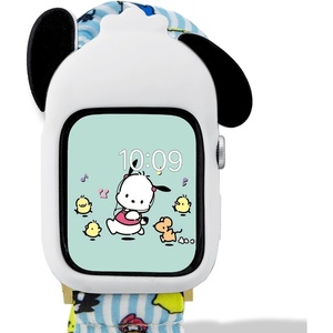 image:imageSonix x Sanrio Apple Watch Cover  Bumper Case for Apple Watch  Protective Silicone Cover  Fits 38mm40mm41mm  Hello Kitty  BlackPochacco  White