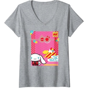 image:imageWomens Cinnamoroll Sanrio 60th VNeck TShirtHeather Grey