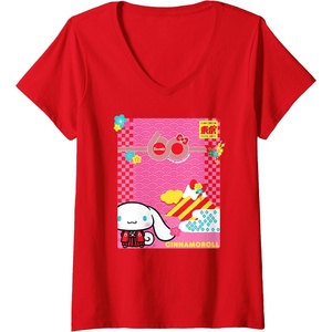 image:imageWomens Cinnamoroll Sanrio 60th VNeck TShirtRed