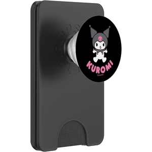 image:imagedelicoco Kuromi Character PopSockets Adhesive PopGrip  Black  Anime  Swappable Top  Phone Grip  Compatible with Any Phone with Smooth Hard Plastic CaseMagnetic PopWallet