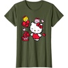 image:imageHello Kitty Be Mine Candy Gifts Valentines TShirt SmallOlive Green