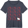 image:imageHello Kitty Classic Fit TShirt  Adult Black Crew Neck CottonPolyester Short SleeveHeather Blue