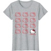 image:imageHello Kitty Classic Fit TShirt  Adult Black Crew Neck CottonPolyester Short SleeveHeather Grey