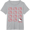 image:imageHello Kitty Classic Fit TShirt  Adult Black Crew Neck CottonPolyester Short SleeveHeather Grey