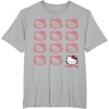 image:imageHello Kitty Classic Fit TShirt  Adult Black Crew Neck CottonPolyester Short SleeveHeather Grey