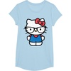 image:imageHello Kitty Distressed Nerd Glasses Tee Shirt TShirtBaby Blue