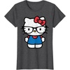 image:imageHello Kitty Distressed Nerd Glasses Tee Shirt TShirtDark Heather Grey