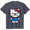 image:imageHello Kitty Distressed Nerd Glasses Tee Shirt TShirtHeather Blue