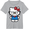 image:imageHello Kitty Distressed Nerd Glasses Tee Shirt TShirtHeather Grey