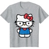 image:imageHello Kitty Distressed Nerd Glasses Tee Shirt TShirtHeather Grey