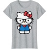 image:imageHello Kitty Distressed Nerd Glasses Tee Shirt TShirtHeather Grey