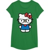 image:imageHello Kitty Distressed Nerd Glasses Tee Shirt TShirtKelly Green
