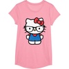 image:imageHello Kitty Distressed Nerd Glasses Tee Shirt TShirtPink