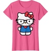 image:imageHello Kitty Distressed Nerd Glasses Tee Shirt TShirtPink Heather