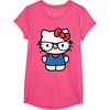 image:imageHello Kitty Distressed Nerd Glasses Tee Shirt TShirtPink Heather
