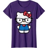 image:imageHello Kitty Distressed Nerd Glasses Tee Shirt TShirtPurple