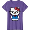 image:imageHello Kitty Distressed Nerd Glasses Tee Shirt TShirtPurple Heather