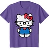 image:imageHello Kitty Distressed Nerd Glasses Tee Shirt TShirtPurple Heather