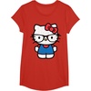 image:imageHello Kitty Distressed Nerd Glasses Tee Shirt TShirtRed