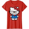 image:imageHello Kitty Distressed Nerd Glasses Tee Shirt TShirtRed