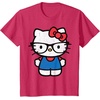 image:imageHello Kitty Distressed Nerd Glasses Tee Shirt TShirtRed Heather