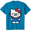 image:imageHello Kitty Distressed Nerd Glasses Tee Shirt TShirtSapphire Blue