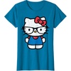 image:imageHello Kitty Distressed Nerd Glasses Tee Shirt TShirtSapphire Blue