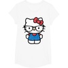 image:imageHello Kitty Distressed Nerd Glasses Tee Shirt TShirtWhite