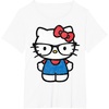 image:imageHello Kitty Distressed Nerd Glasses Tee Shirt TShirtWhite