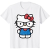 image:imageHello Kitty Distressed Nerd Glasses Tee Shirt TShirtWhite