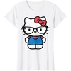image:imageHello Kitty Distressed Nerd Glasses Tee Shirt TShirtWhite