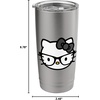 image:imageHello Kitty Nerd Glasses Black Stainless Steel Insulated TumblerBrushed Steel