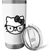 image:imageHello Kitty Nerd Glasses Black Stainless Steel Insulated TumblerWhite