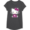 image:imageHello Kitty Official Pixel Tee Shirt TShirtDark Heather Grey