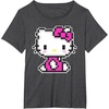 image:imageHello Kitty Official Pixel Tee Shirt TShirtDark Heather Grey
