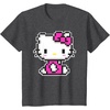 image:imageHello Kitty Official Pixel Tee Shirt TShirtDark Heather Grey