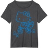 image:imageHello Kitty Retro Bike Ride Tee Shirt TShirtDark Heather Grey