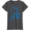 image:imageHello Kitty Retro Bike Ride Tee Shirt TShirtDark Heather Grey