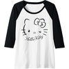 image:imageHello Kitty Winking Raglan Baseball TeeBlackWhite