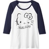image:imageHello Kitty Winking Raglan Baseball TeeNavy BlueWhite