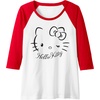 image:imageHello Kitty Winking Raglan Baseball TeeRedWhite