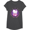 image:imageHello Kitty Yoga Peace Love Lotus Meditation TShirtDark Heather Grey